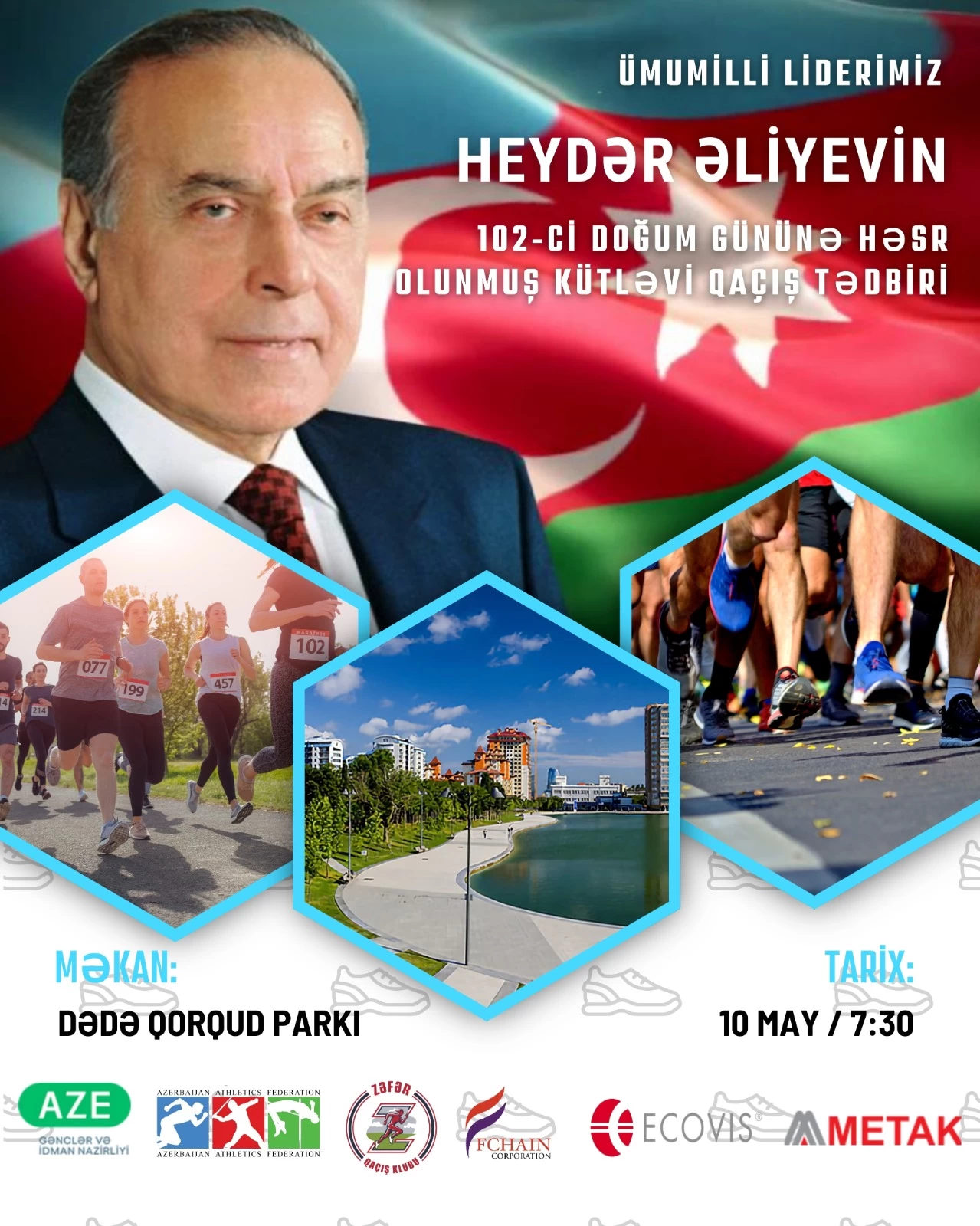 ÜMUMİLLİ LİDERİMİZ HEYDƏR ƏLİYEVİN 102-Cİ DOĞUM GÜNÜNƏ HƏSR OLUNMUŞ KÜTLƏVİ QAÇIŞ TƏDBİRİ
